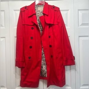 Banana Republic Red Trench Coat Size XL